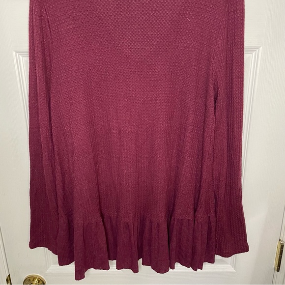 Anthropologie burgundy tunic size Large - Picture 6 of 8